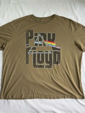 Army Green Vintage Pink Floyd Dark Side of the Moon T-Shirt Men’s 2XL 2XB